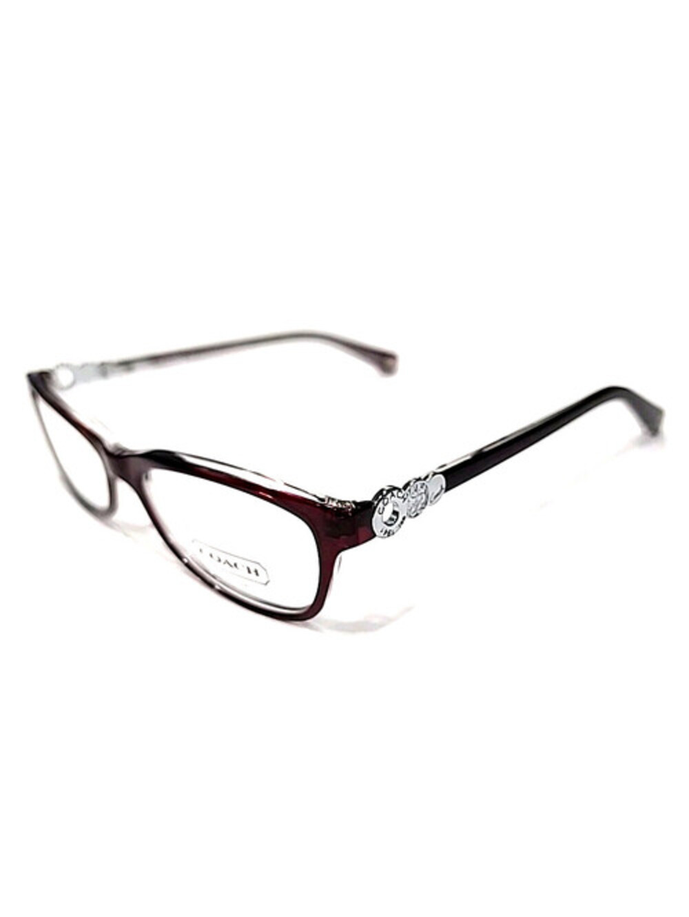 Coach HC6014 Elise 5251 Crystal Burgundy Oval Eyeglasses Frame 50-15 135